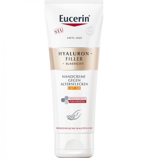 EUCERIN HYALURON-FILLER+ELASTICIT PIGMENTFOLT HALVÁNYÍTÓ, BŐRFIATALÍTÓ KÉZKRÉM - 75ML